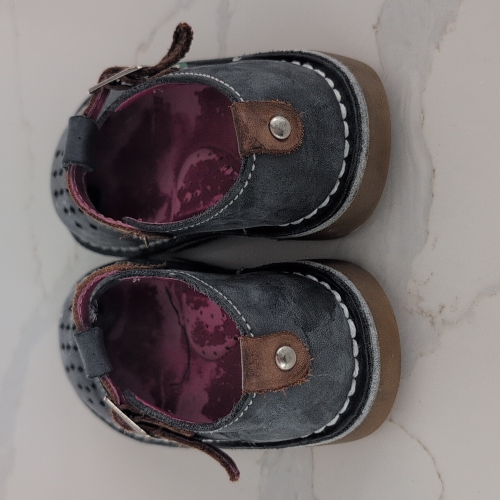 Kickers Gray and Brown Dress Shoes with Buckle 10US - Picture 6 of 10